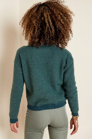 Strickjacke Glitzer Rot S/M h5 Bild7